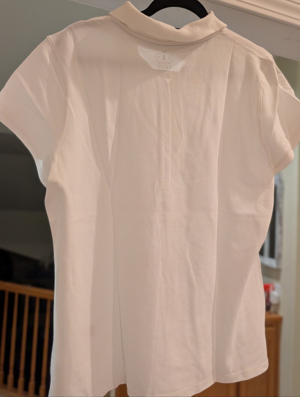 Izod Women's Short Sleeve Cotton Polo in White XL - Picture 2 of 5